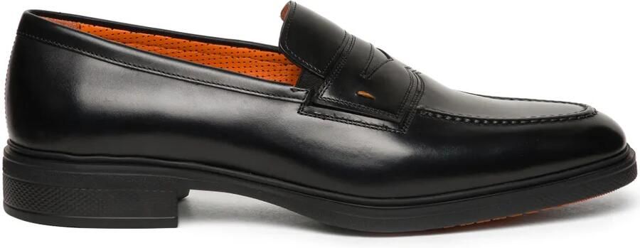 Santoni Easy leren loafers Zwart