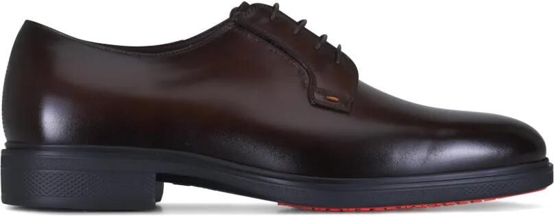 Santoni Easy Revlo leren derby schoenen Bruin