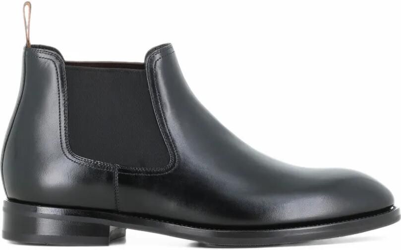 Santoni elasticated-side Chelsea boots Zwart