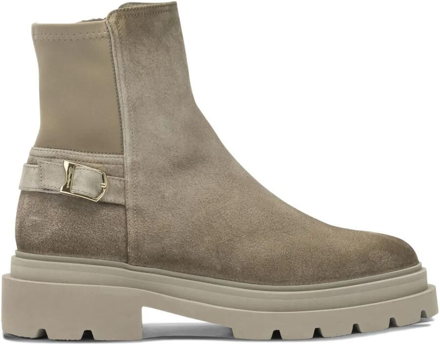 Santoni Enkellaarzen met gesp Beige
