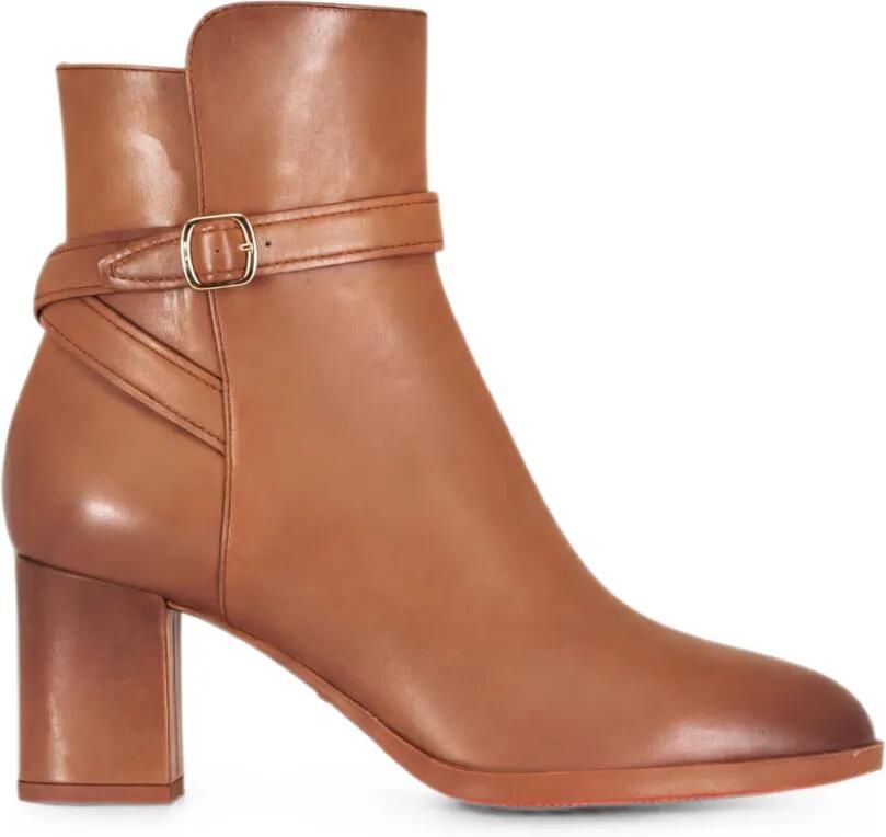 Santoni Enkellaarzen met gesp Bruin