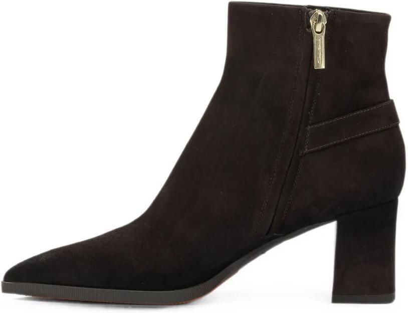 Santoni Enkellaarzen met puntige neus en gespdetail Bruin - Foto 5