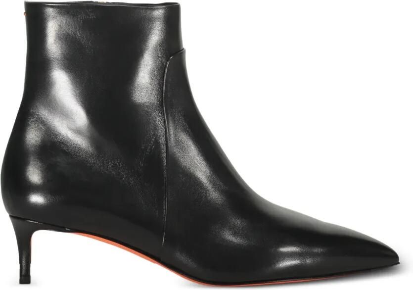 Santoni Enkellaarzen met puntige neus Zwart