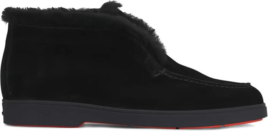 Santoni Fortune loafers met ronde neus Zwart