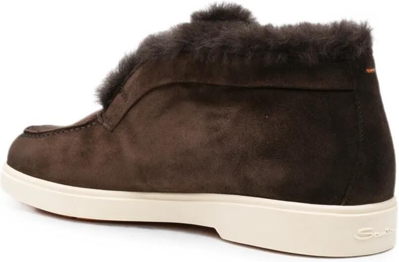 Santoni fur-trimmed loafers Bruin - Foto 2