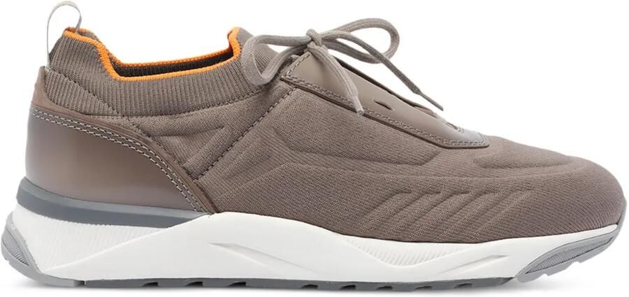 Santoni Gebreide sneakers Bruin