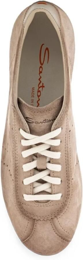 Santoni Geperforeerde leren sneakers Beige - Foto 3