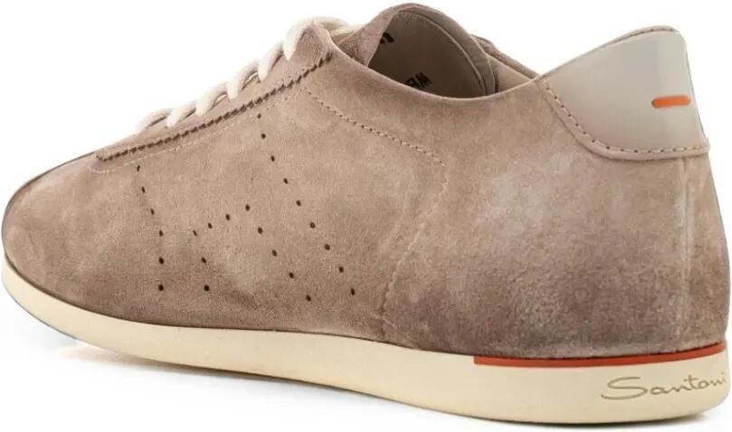 Santoni Geperforeerde leren sneakers Beige - Foto 2