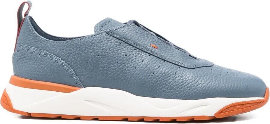 Santoni Geperforeerde sneakers Blauw