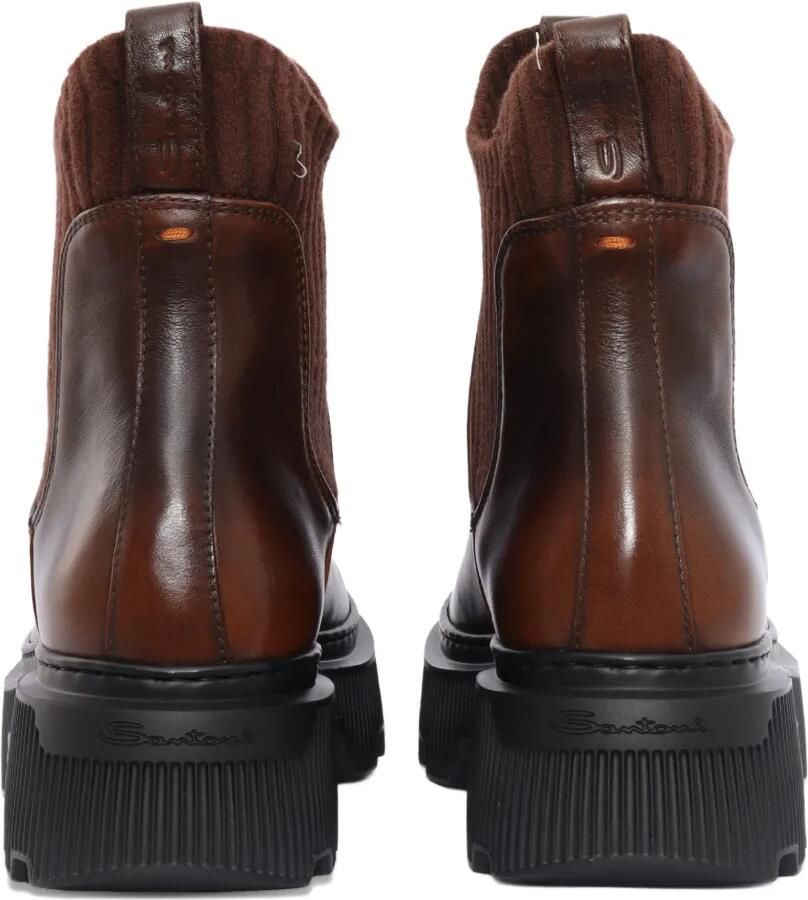 Santoni Geribbelde berglaarzen Bruin - Foto 2