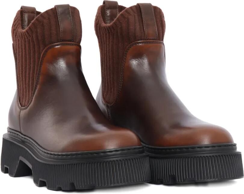 Santoni Geribbelde berglaarzen Bruin - Foto 3