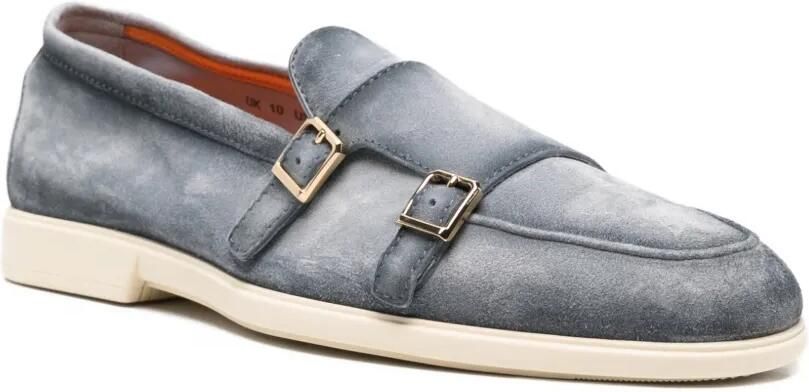 Santoni Gespschoenen met dubbel bandje Blauw - Foto 2