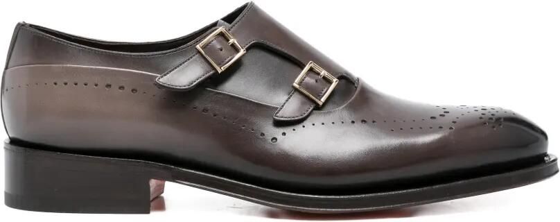 Santoni Gespschoenen met dubbele gesp Bruin