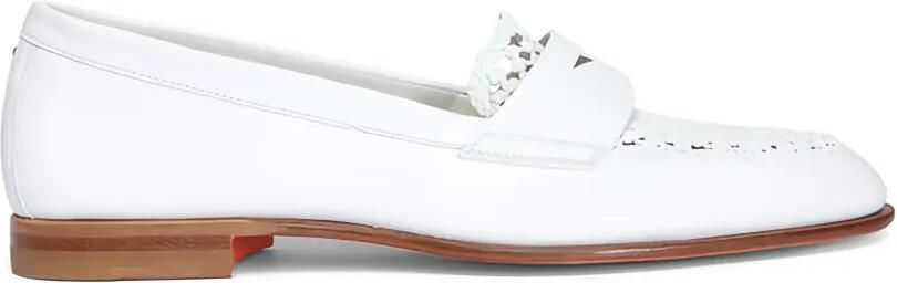 Santoni Geweven leren loafers Wit