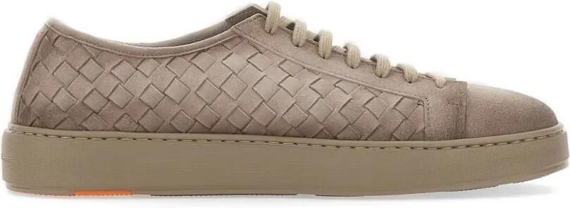 Santoni Geweven sneakers Beige