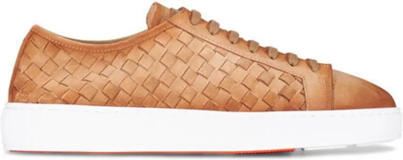Santoni Geweven sneakers Bruin
