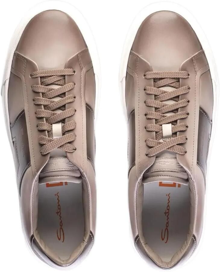 Santoni Leren sneakers met kleurverloop Bruin - Foto 2