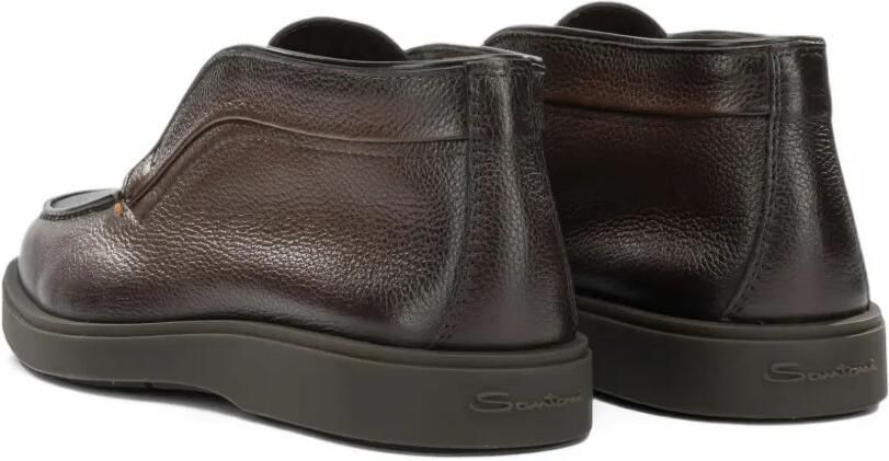 Santoni grained leather loafers Bruin - Foto 3