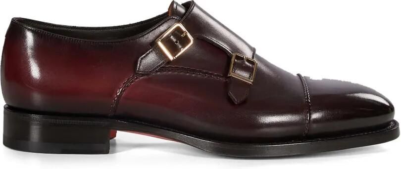Santoni Gregor gespschoenen met dubbele bandjes Rood