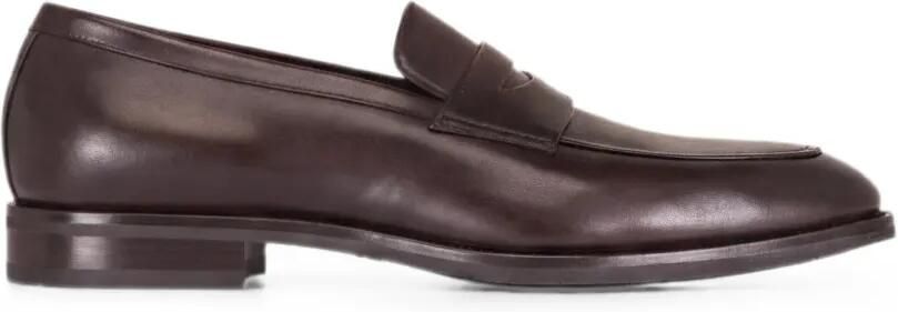 Santoni Gregor leren loafers Bruin