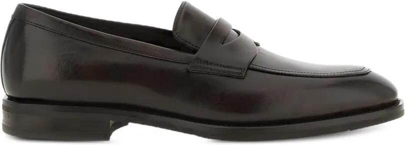 Santoni Gregor leren loafers Bruin