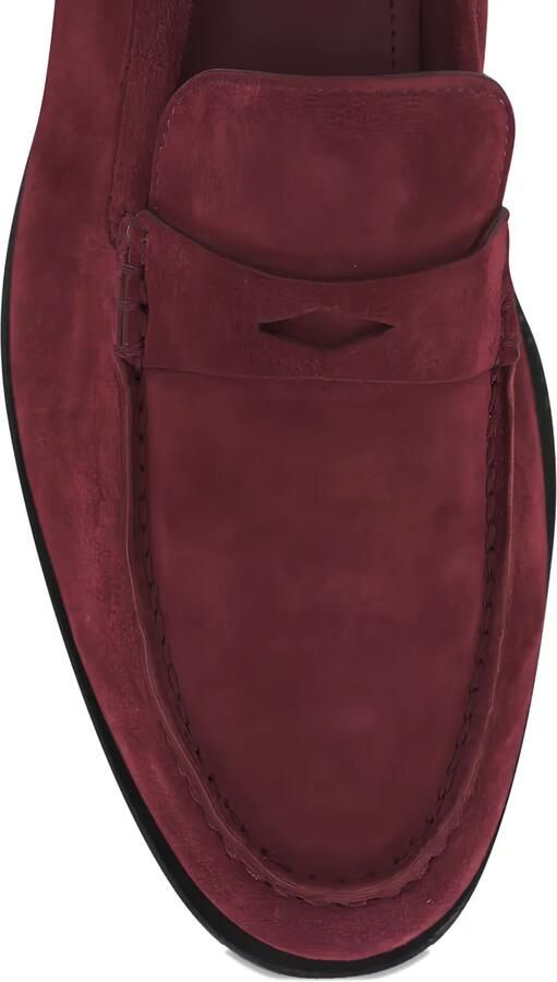 Santoni Haileigh suède penny loafers Rood - Foto 2