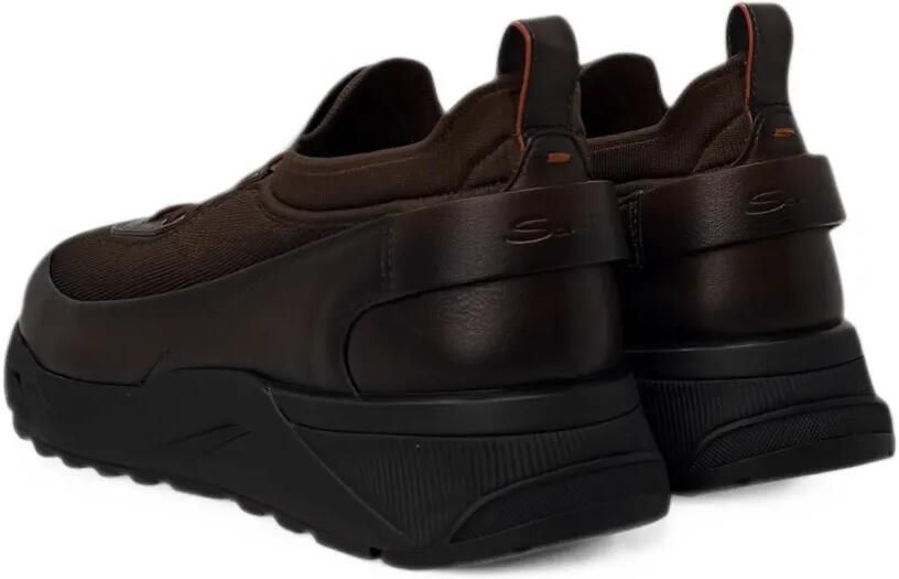 Santoni Inno Calza panelled sneakers Bruin - Foto 3