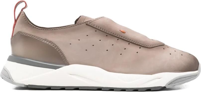 Santoni Innova geperforeerde sneakers Beige