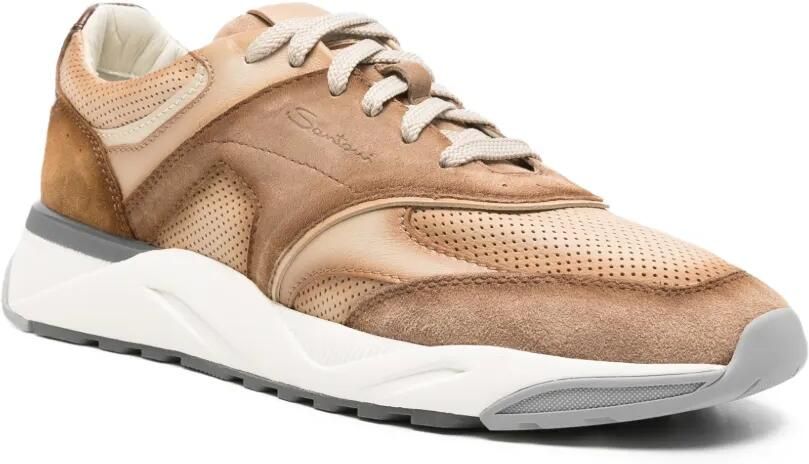 Santoni Innova geperforeerde sneakers Bruin - Foto 2
