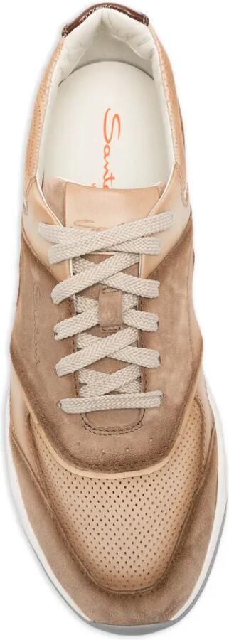 Santoni Innova geperforeerde sneakers Bruin - Foto 4