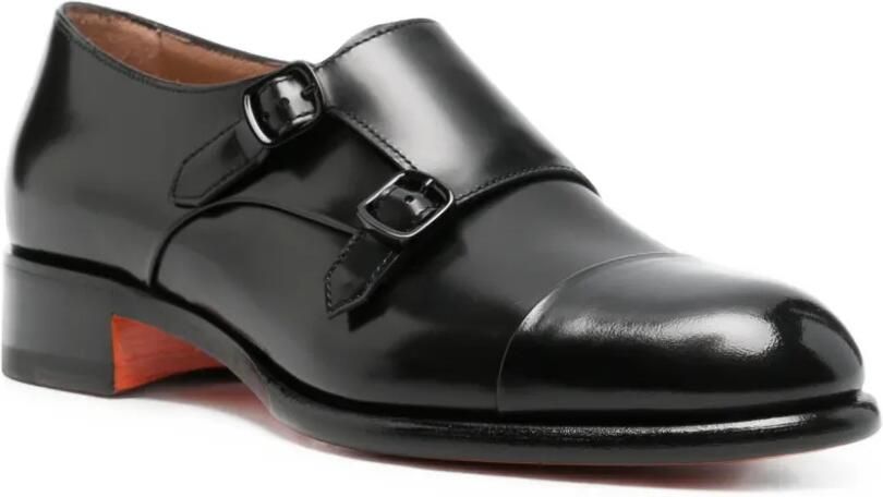 Santoni Ira dubbele gespschoenen Zwart - Foto 2
