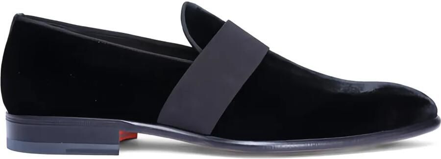 Santoni Isomer fluwelen loafers Zwart