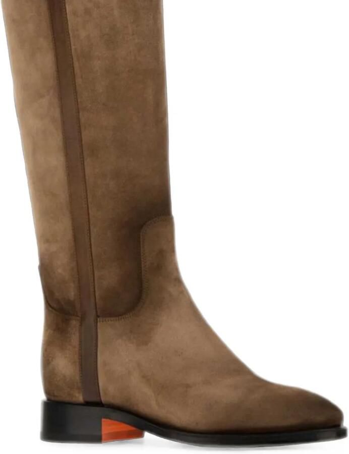 Santoni Knielaarzen met gespdetail Bruin - Foto 2