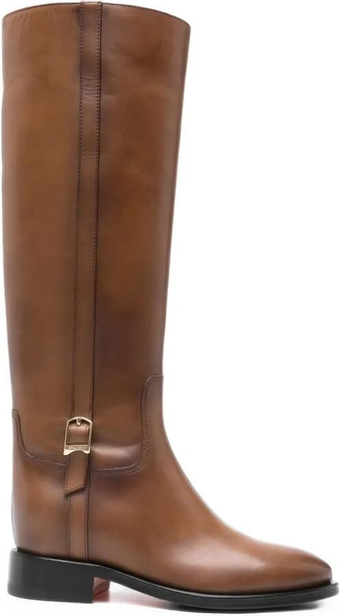 Santoni Knielaarzen met gespdetail Bruin