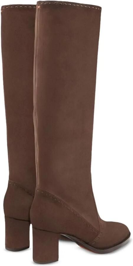 Santoni Laarzen met blokhak en sierstiksels Bruin - Foto 3
