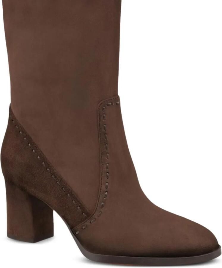 Santoni Laarzen met blokhak en sierstiksels Bruin - Foto 2
