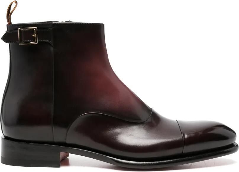 Santoni Laarzen met gespdetail en ritssluiting Bruin