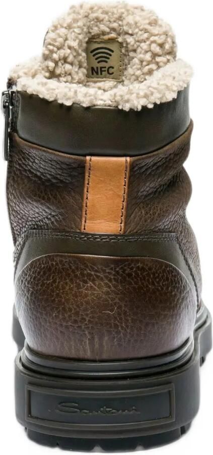 Santoni lace-up leather boots Bruin - Foto 3