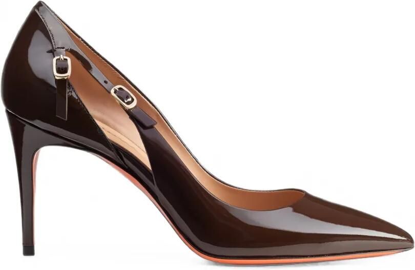 Santoni Lakleren pumps Bruin