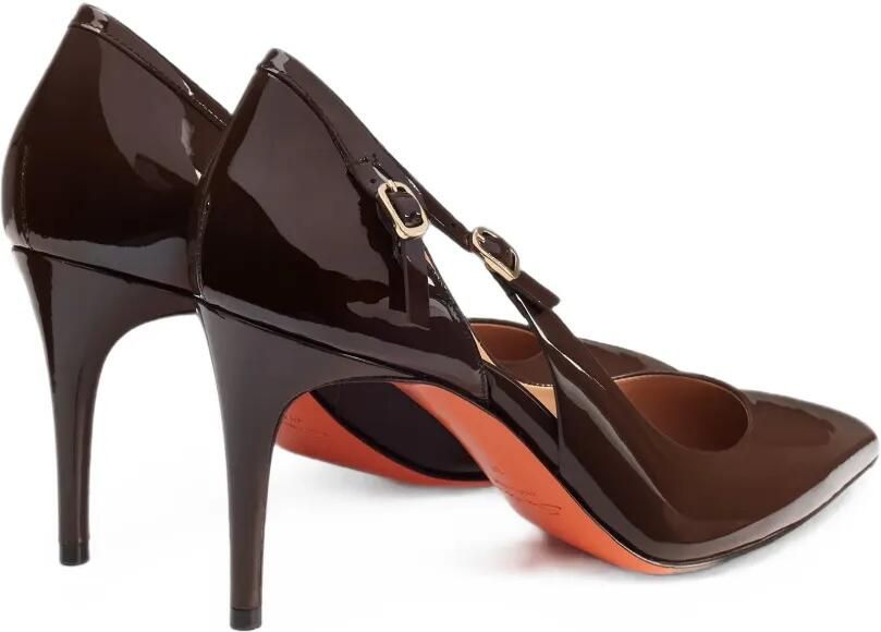 Santoni Lakleren pumps Bruin - Foto 4