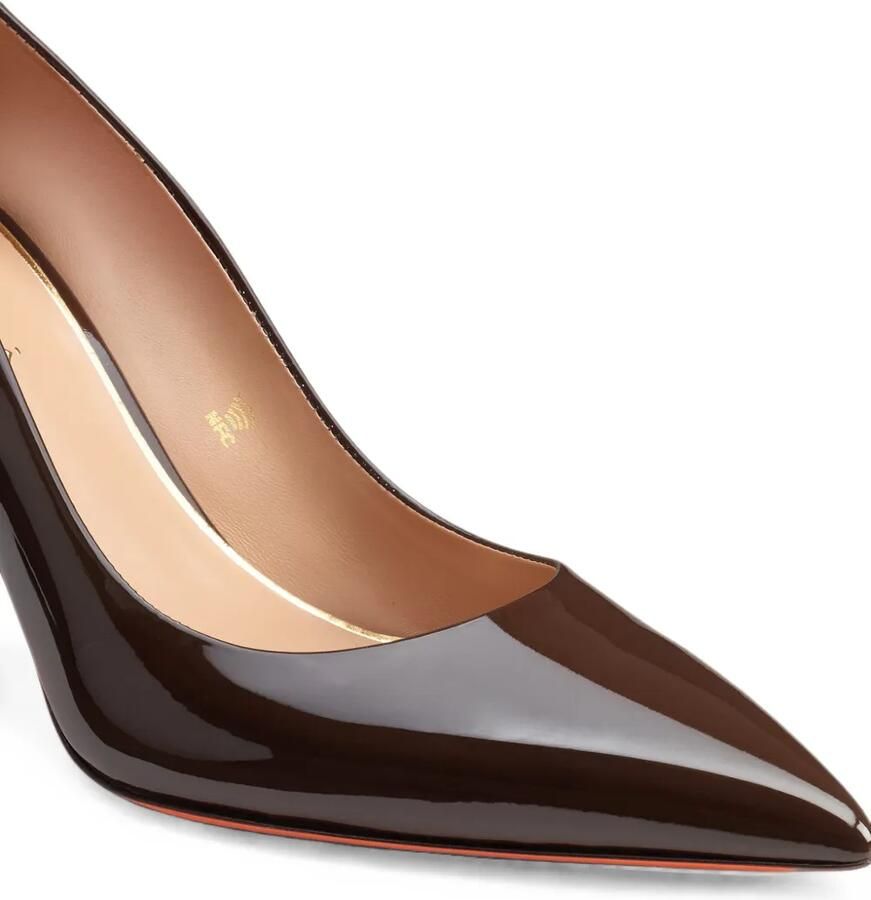 Santoni Lakleren pumps Bruin - Foto 2