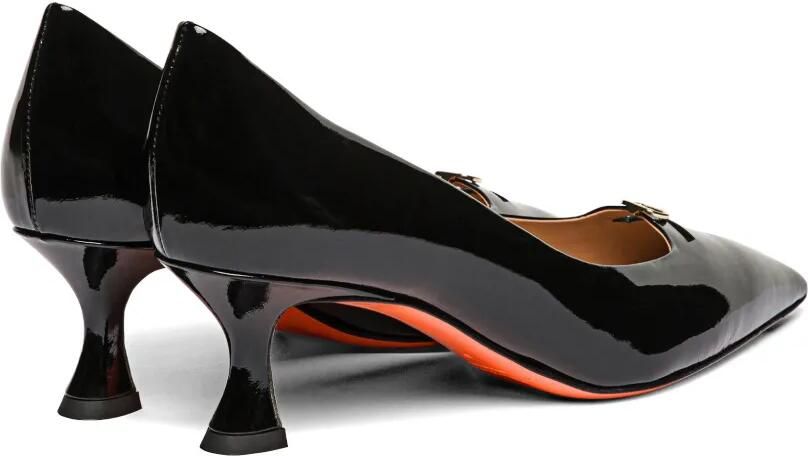 Santoni Lakleren pumps met gespdetail Zwart - Foto 4
