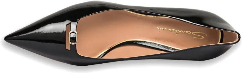 Santoni Lakleren pumps met gespdetail Zwart - Foto 5