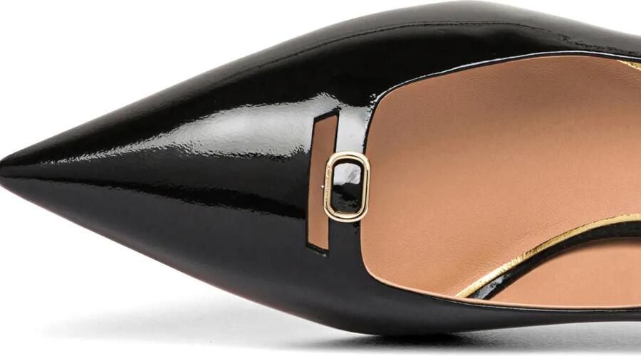 Santoni Lakleren pumps met gespdetail Zwart - Foto 2