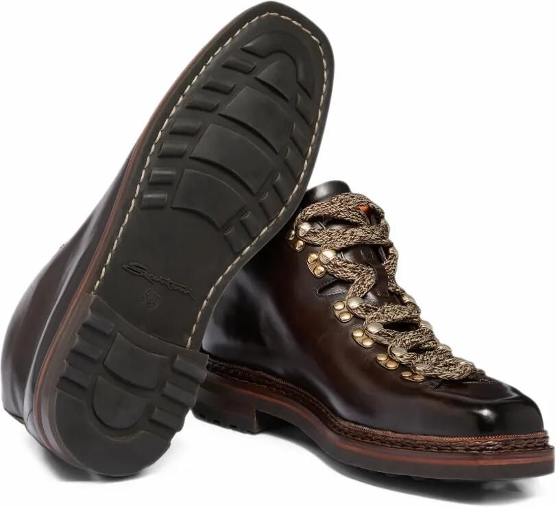 Santoni leather boots Bruin - Foto 3