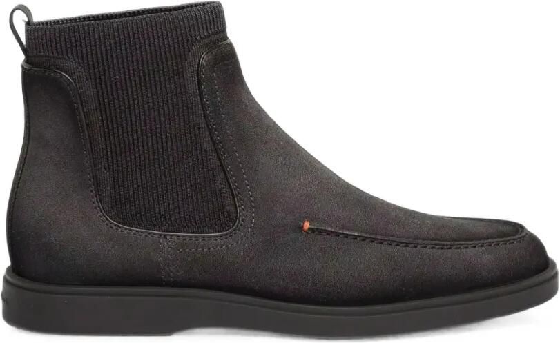 Santoni Leren Chelsea laarzen Grijs