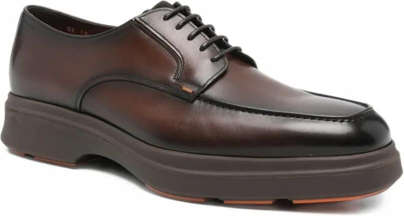 Santoni leather Derby shoes Bruin - Foto 3