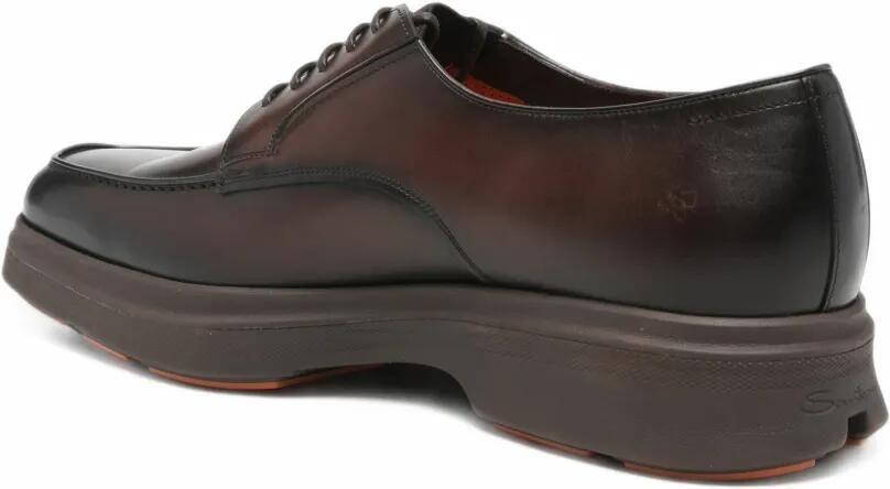Santoni leather Derby shoes Bruin - Foto 2