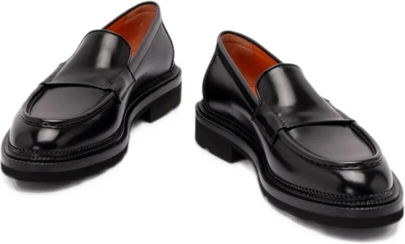 Santoni leather loafers Zwart - Foto 2