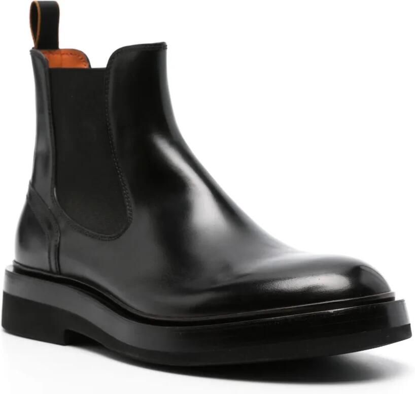 Santoni Leren Chelsea laarzen Zwart - Foto 3